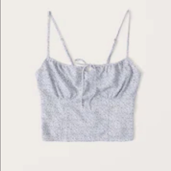 Abercrombie & Fitch Tops - NWT | Abercrombie & Fitch Tank Womens Small Tie Front Cropped Cami Blue - summer